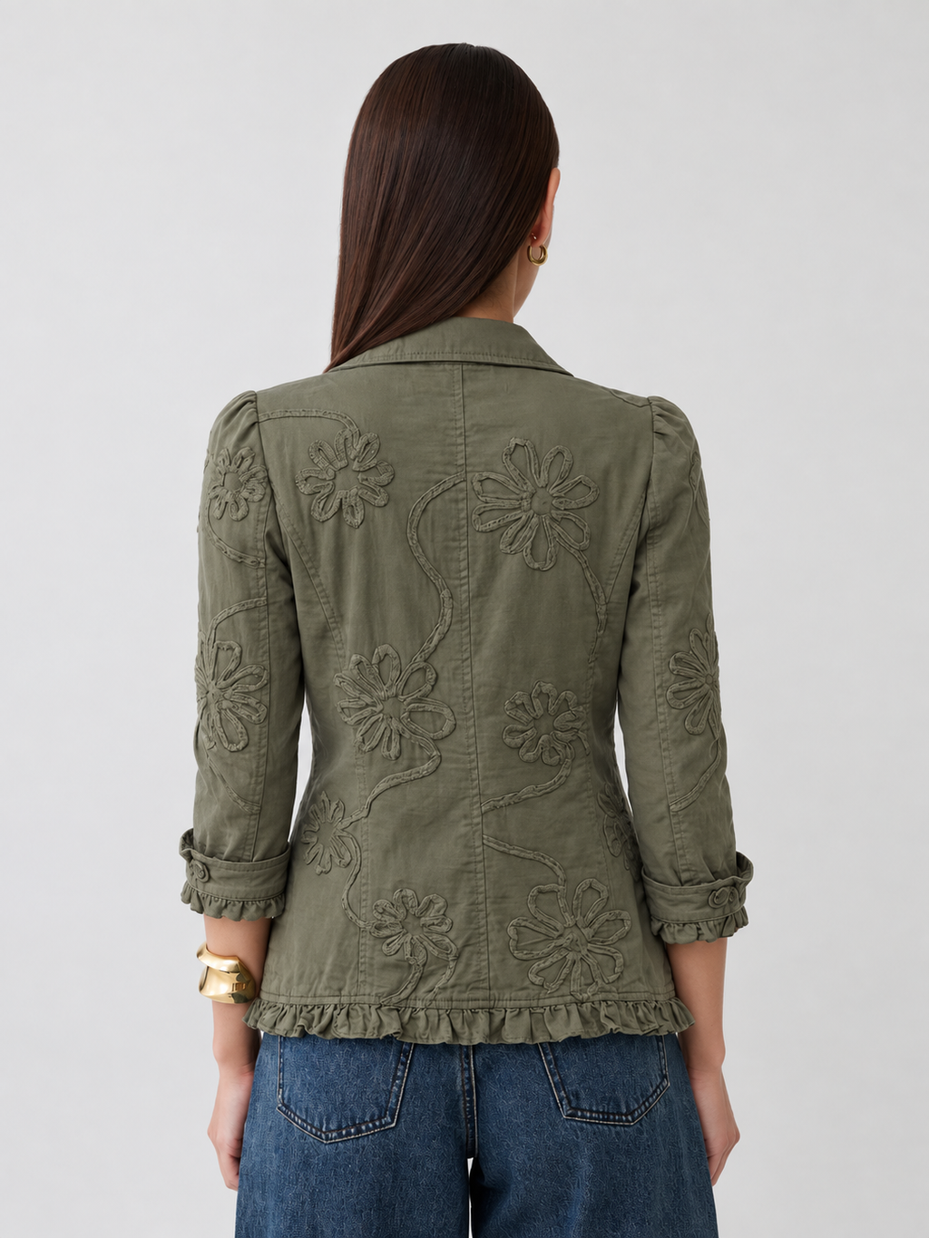Assunta | Chaqueta Bordada con Volante