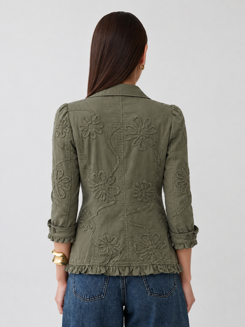 Assunta | Chaqueta Bordada con Volante