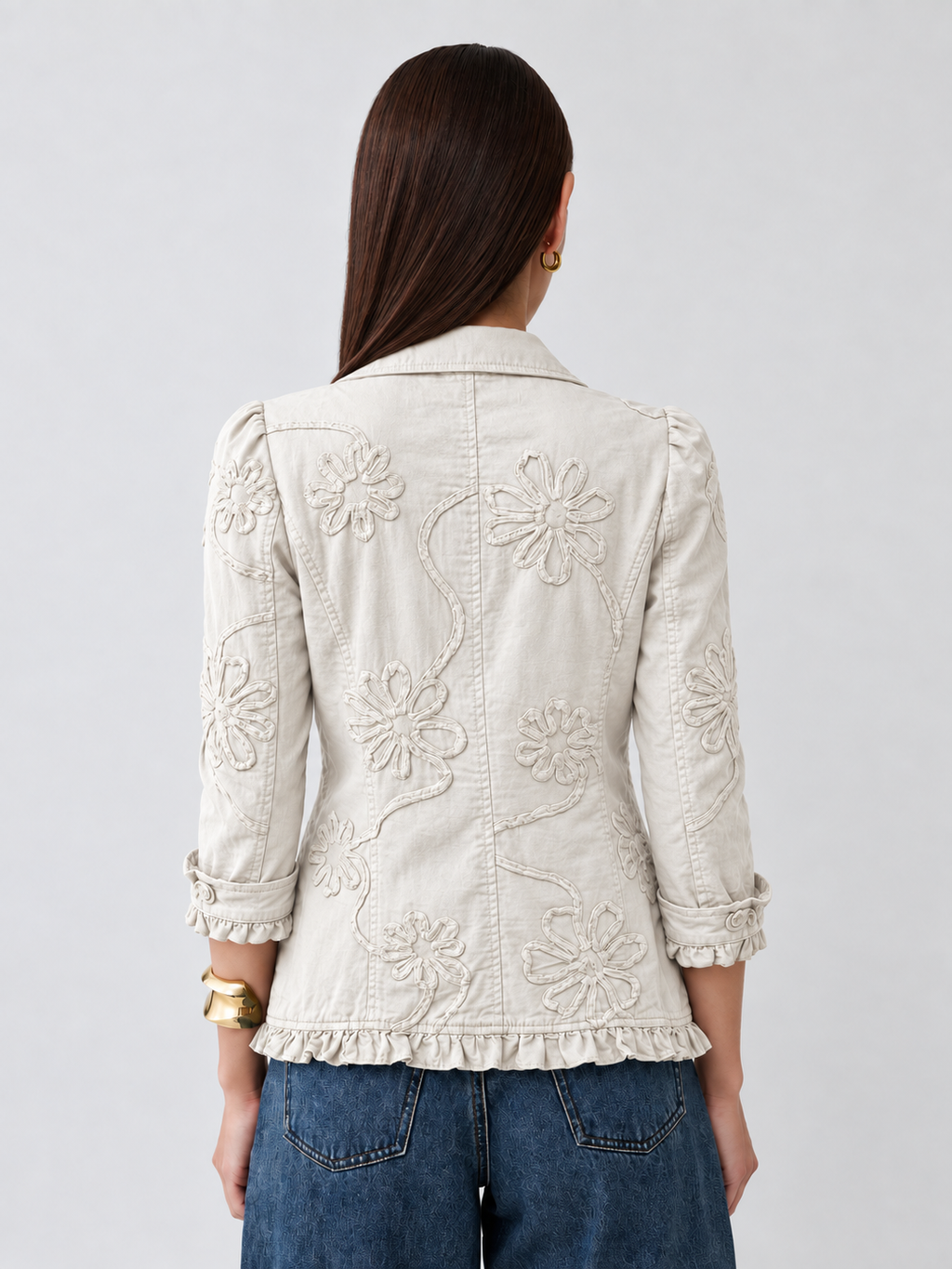 Assunta | Chaqueta Bordada con Volante