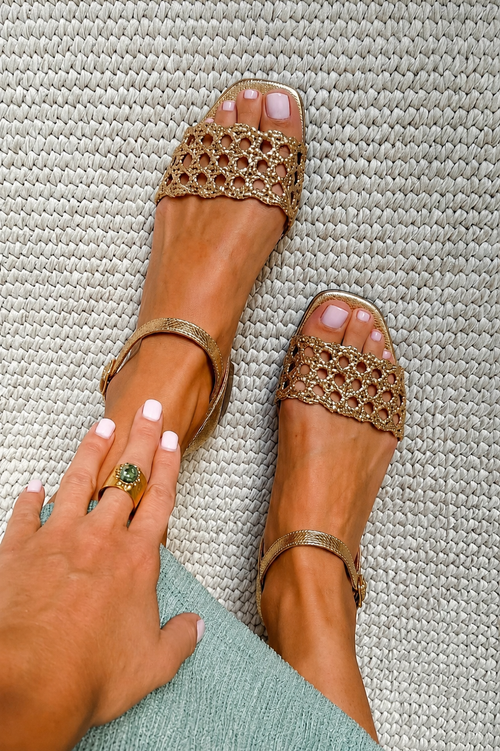 Aurora | Golden Summer Charm Sandals