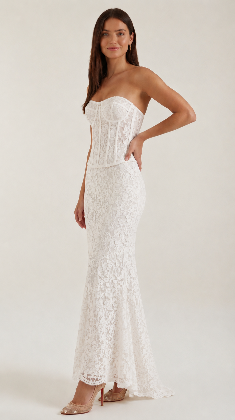 Isabela Lace Corset Maxi Dress