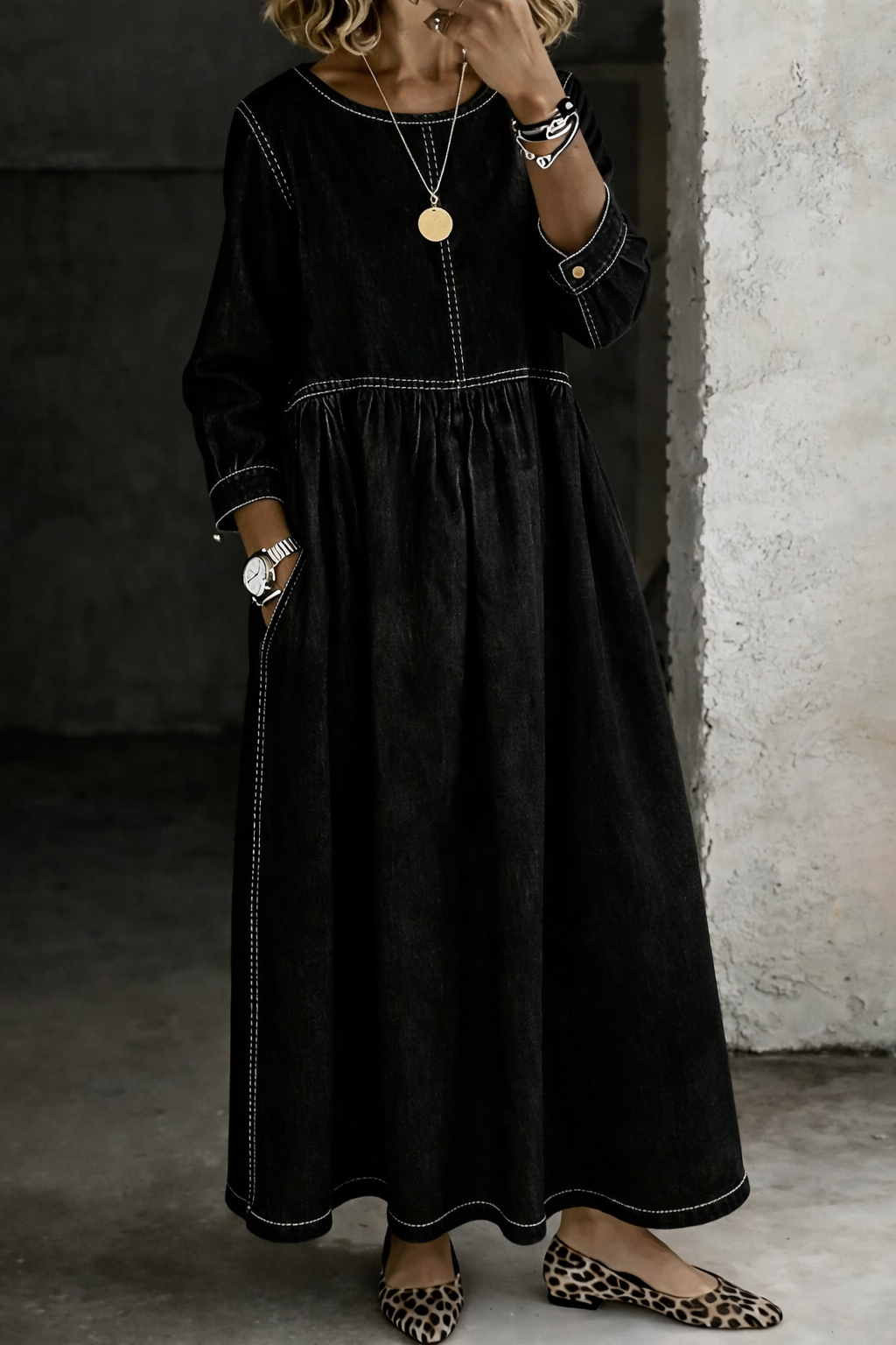 Marlene | Vestido Maxi Vaquero Vintage