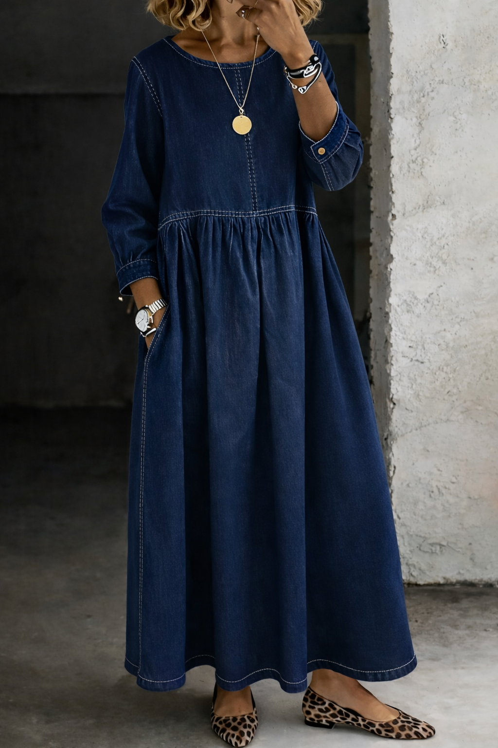 Marlene | Vestido Maxi Vaquero Vintage