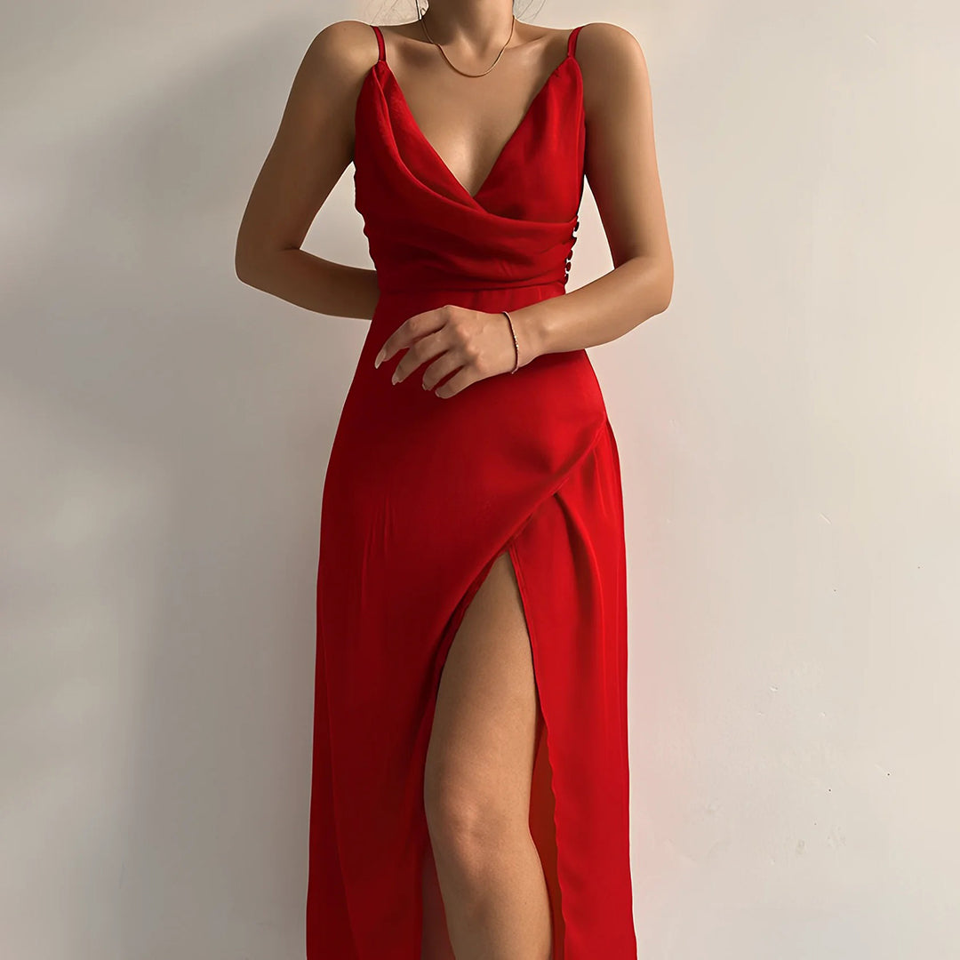 La Scintilla | Elegant Dress with Victoria Neckline