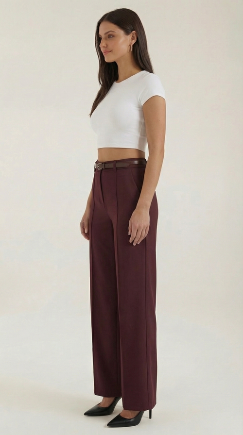 Bertha Wide Leg Fabric Pants