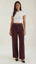 Bertha Wide Leg Fabric Pants