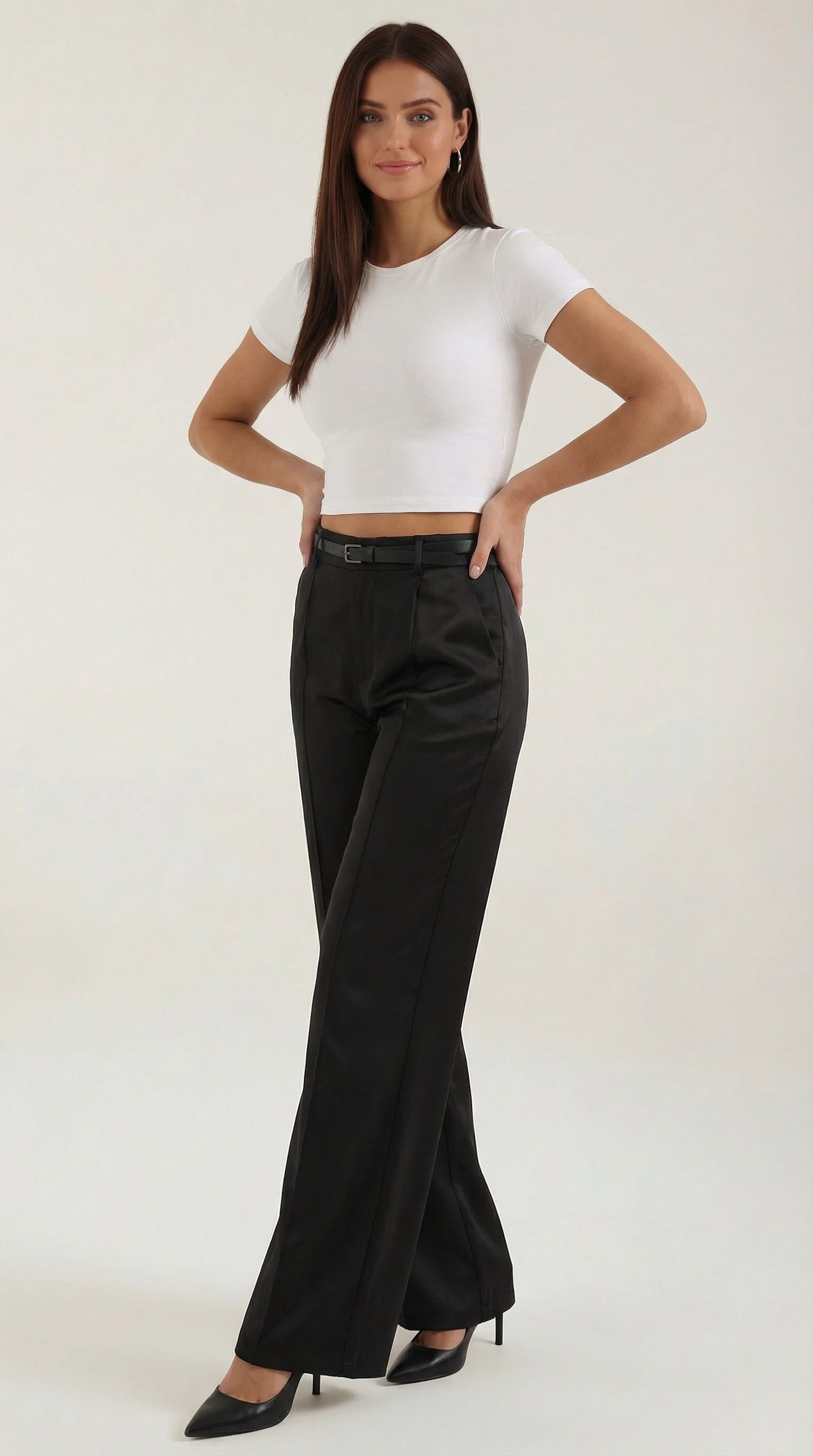 Bertha Wide Leg Fabric Pants