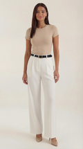 Pantalón Claire de corte recto y cintura alta