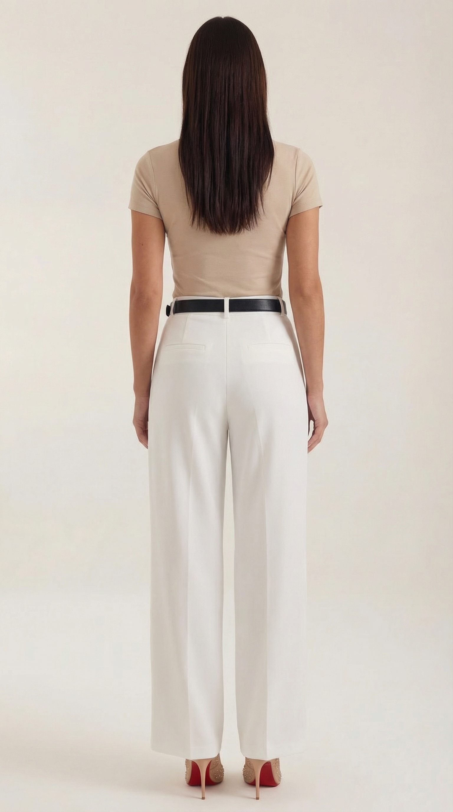Claire straight-leg, high-waisted trousers