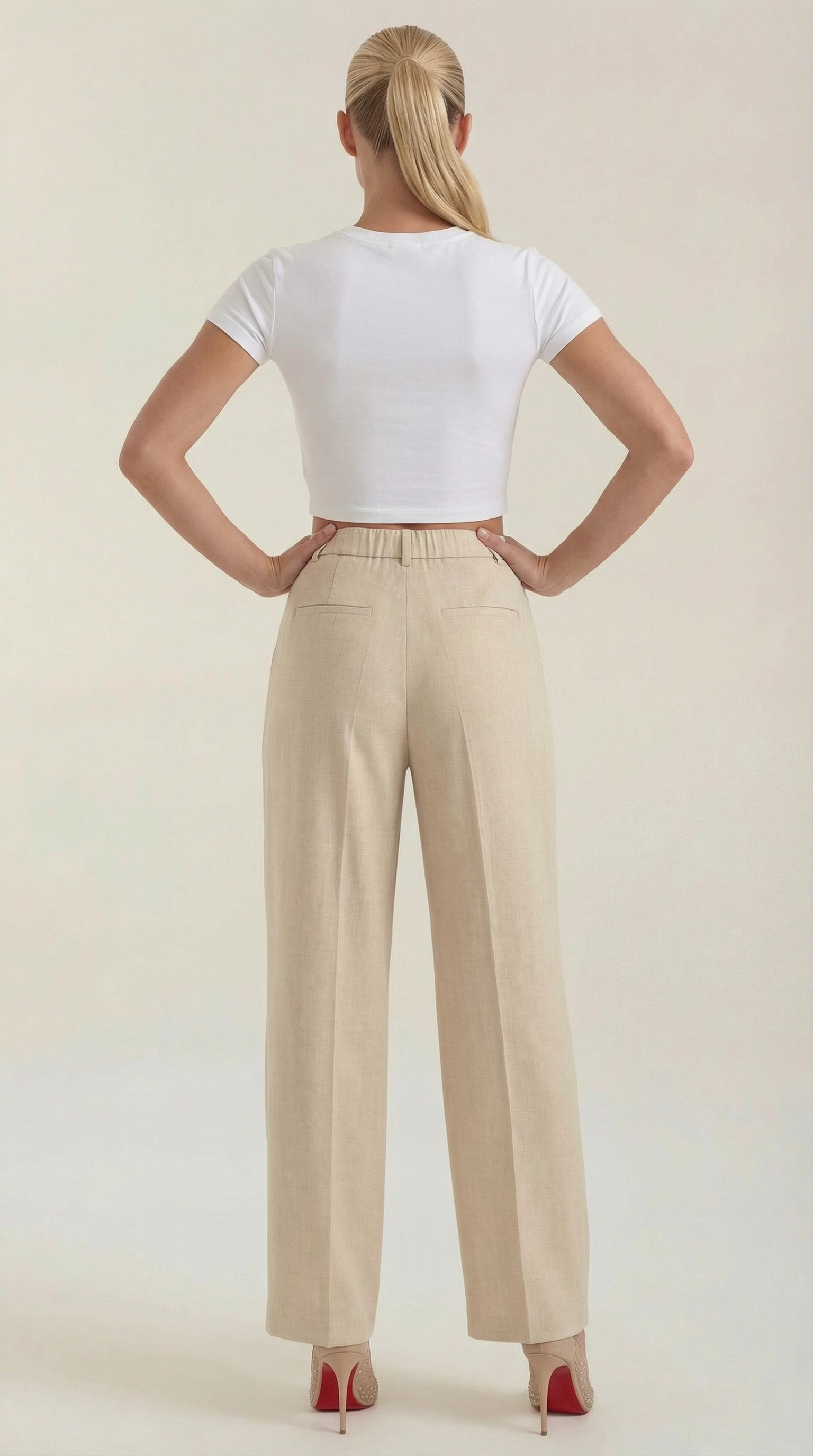 Courtney High-Waisted Pleated Trousers