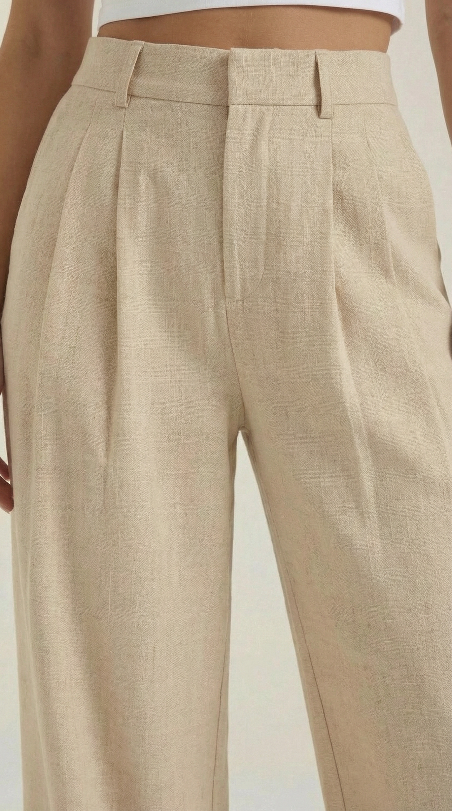Courtney High-Waisted Pleated Trousers