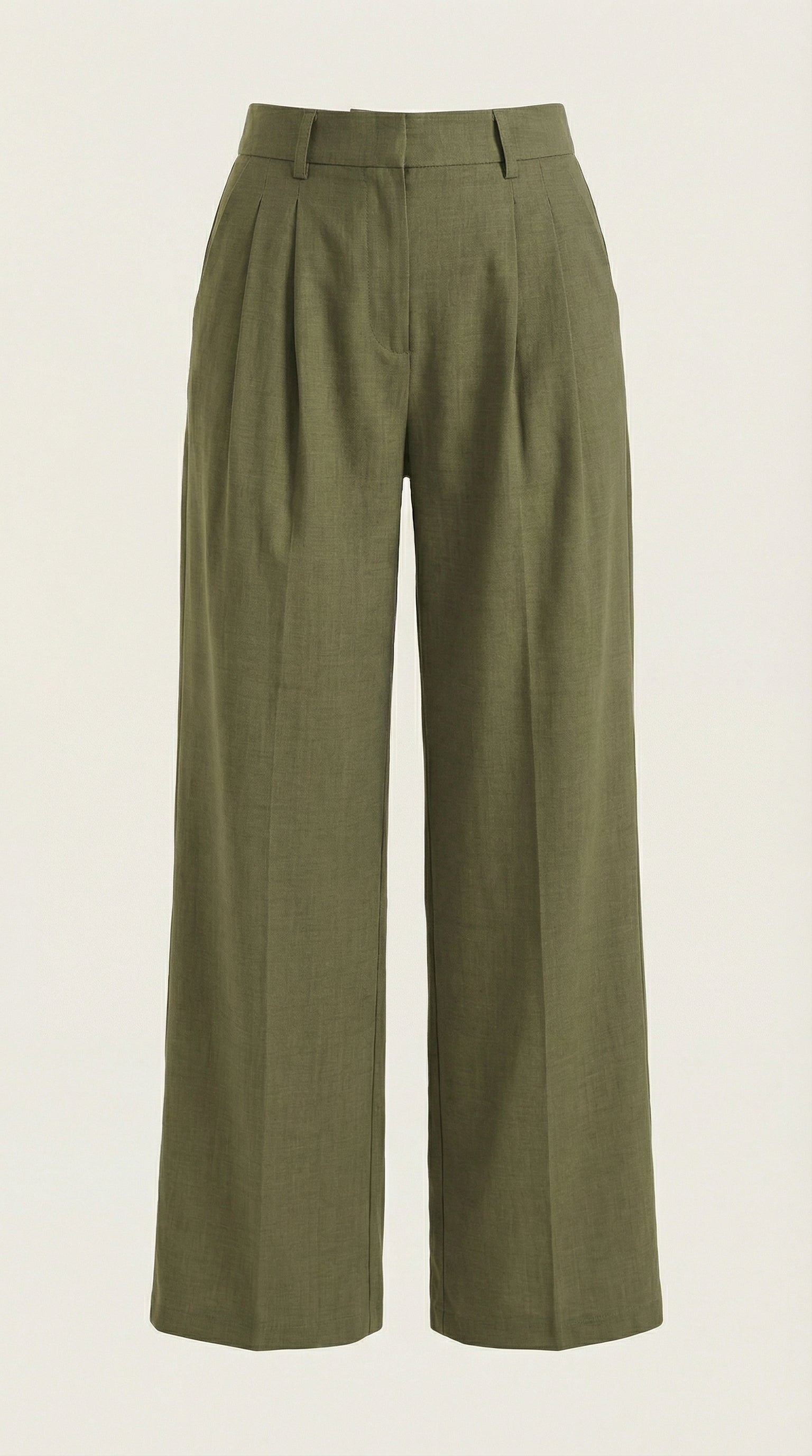 Pantalones Plisados de Cintura Alta Courtney