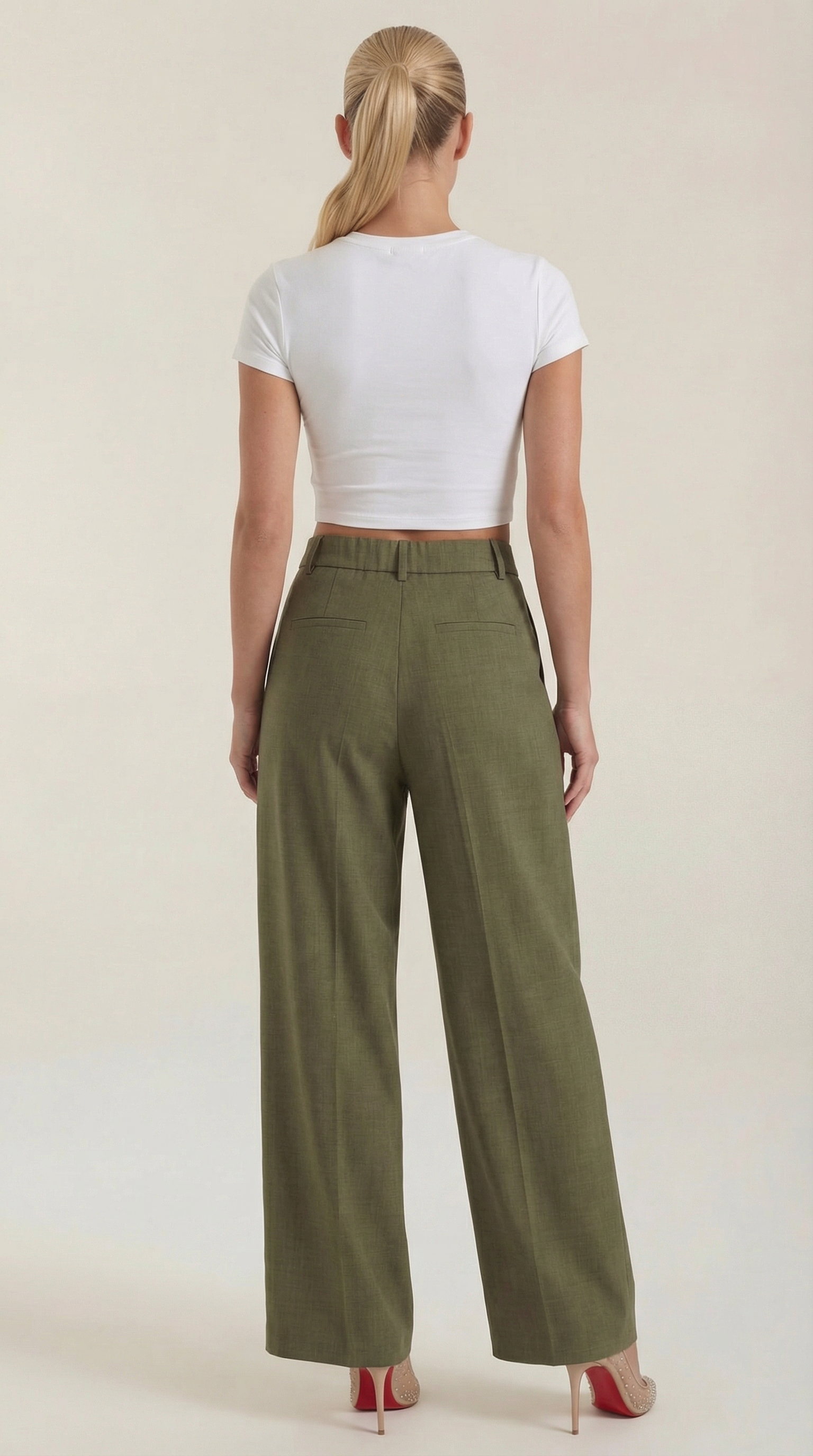 Pantalones Plisados de Cintura Alta Courtney