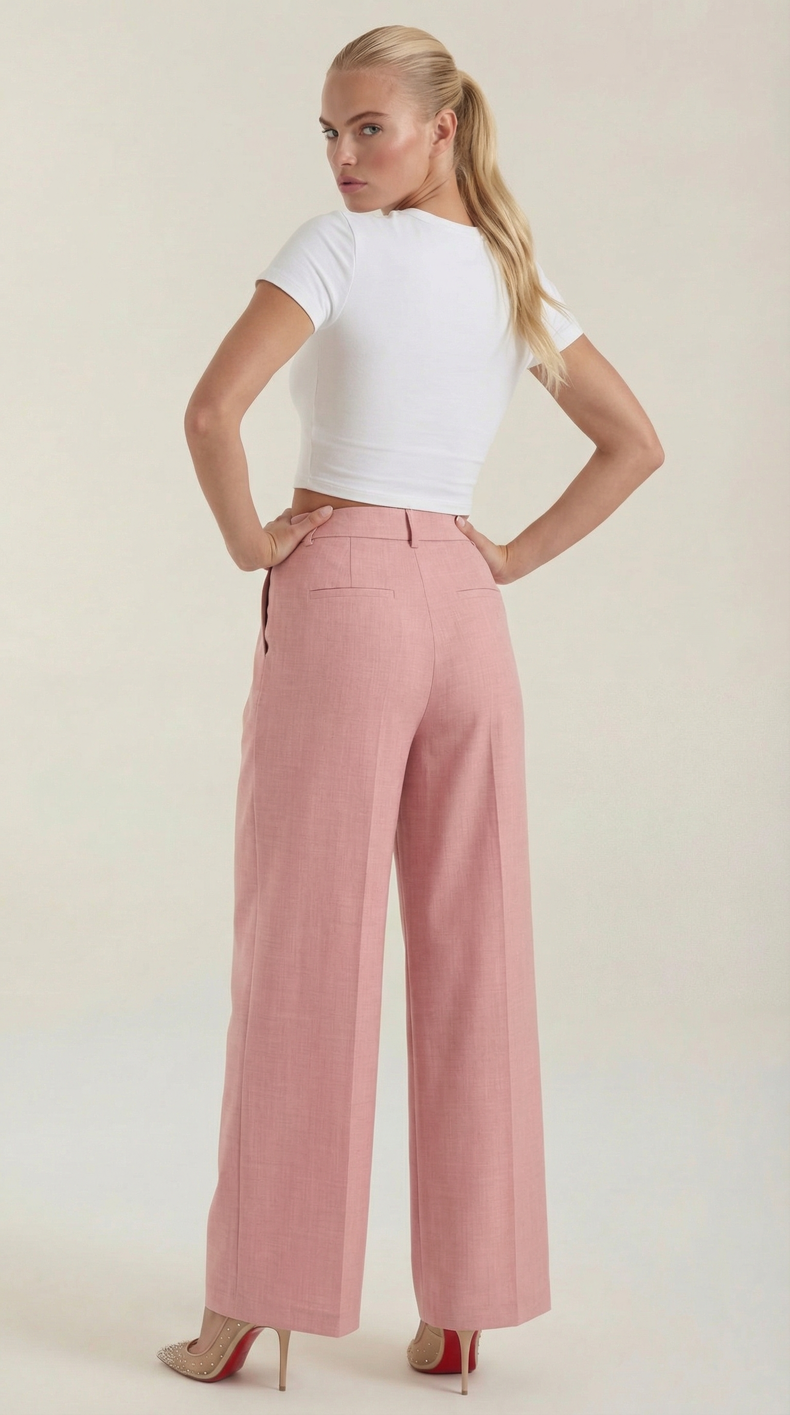 Pantalones Plisados de Cintura Alta Courtney