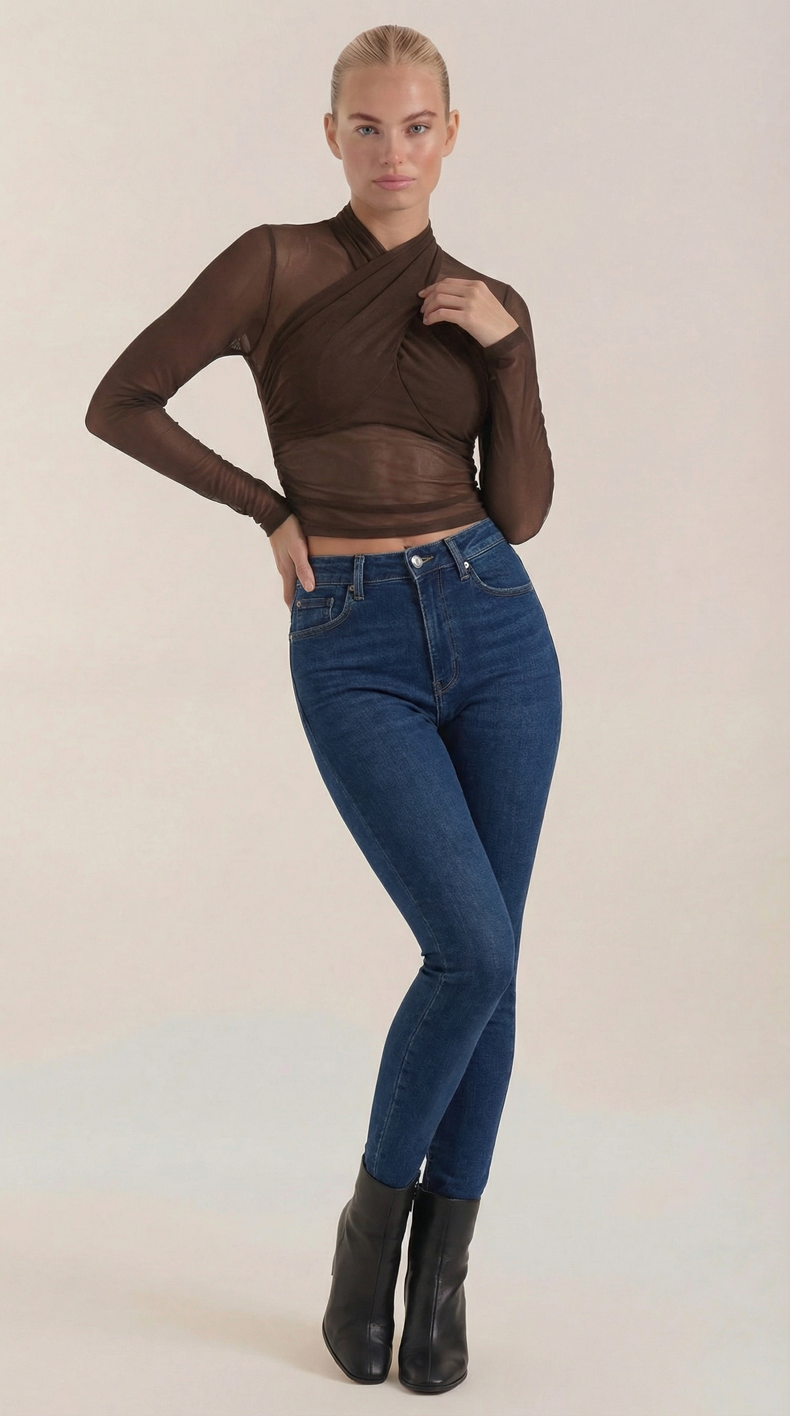 Georgia Transparente Mesh Top