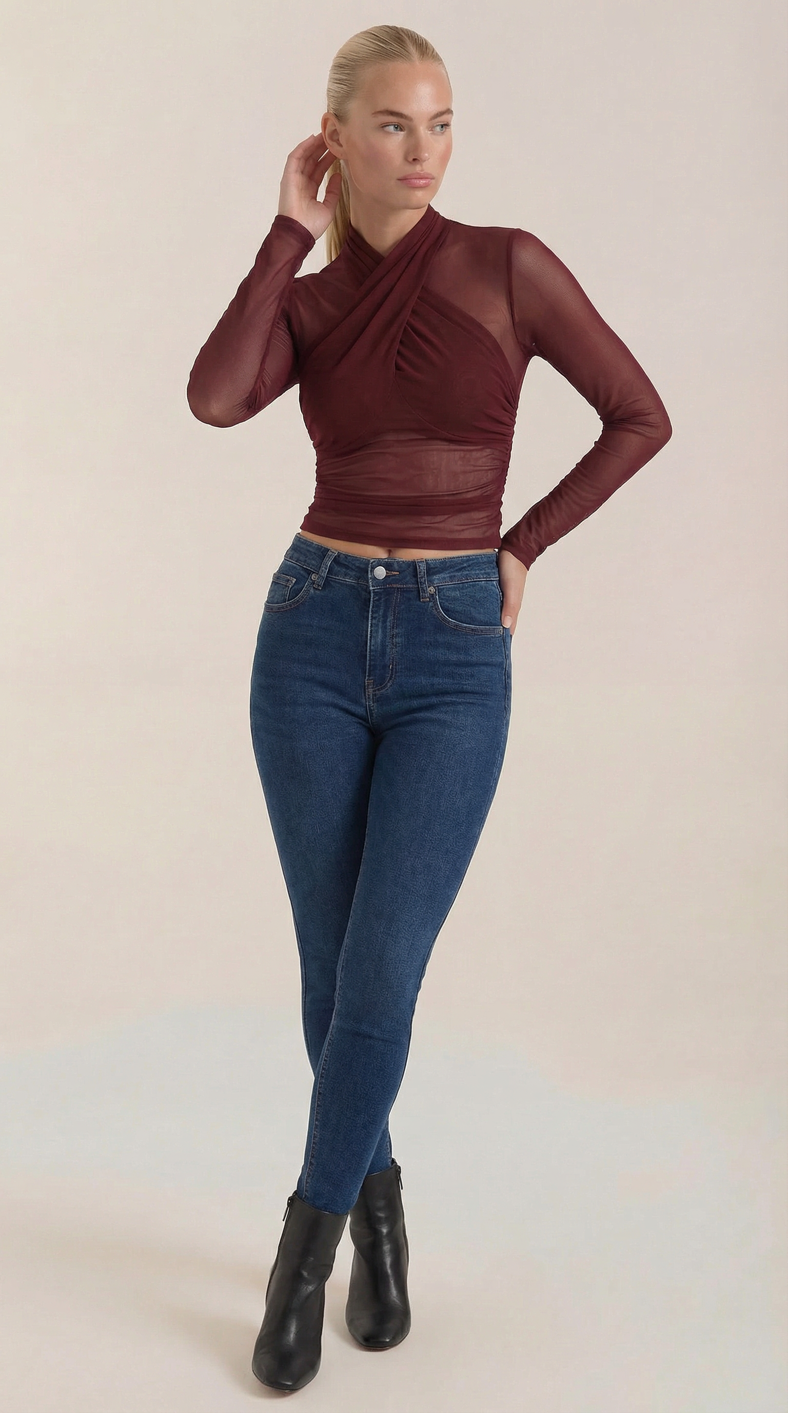 Georgia Transparente Mesh Top