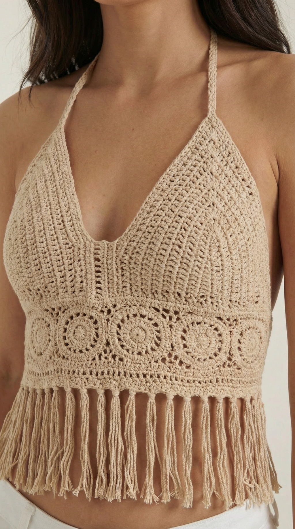 Fringed Halter Top Harriet
