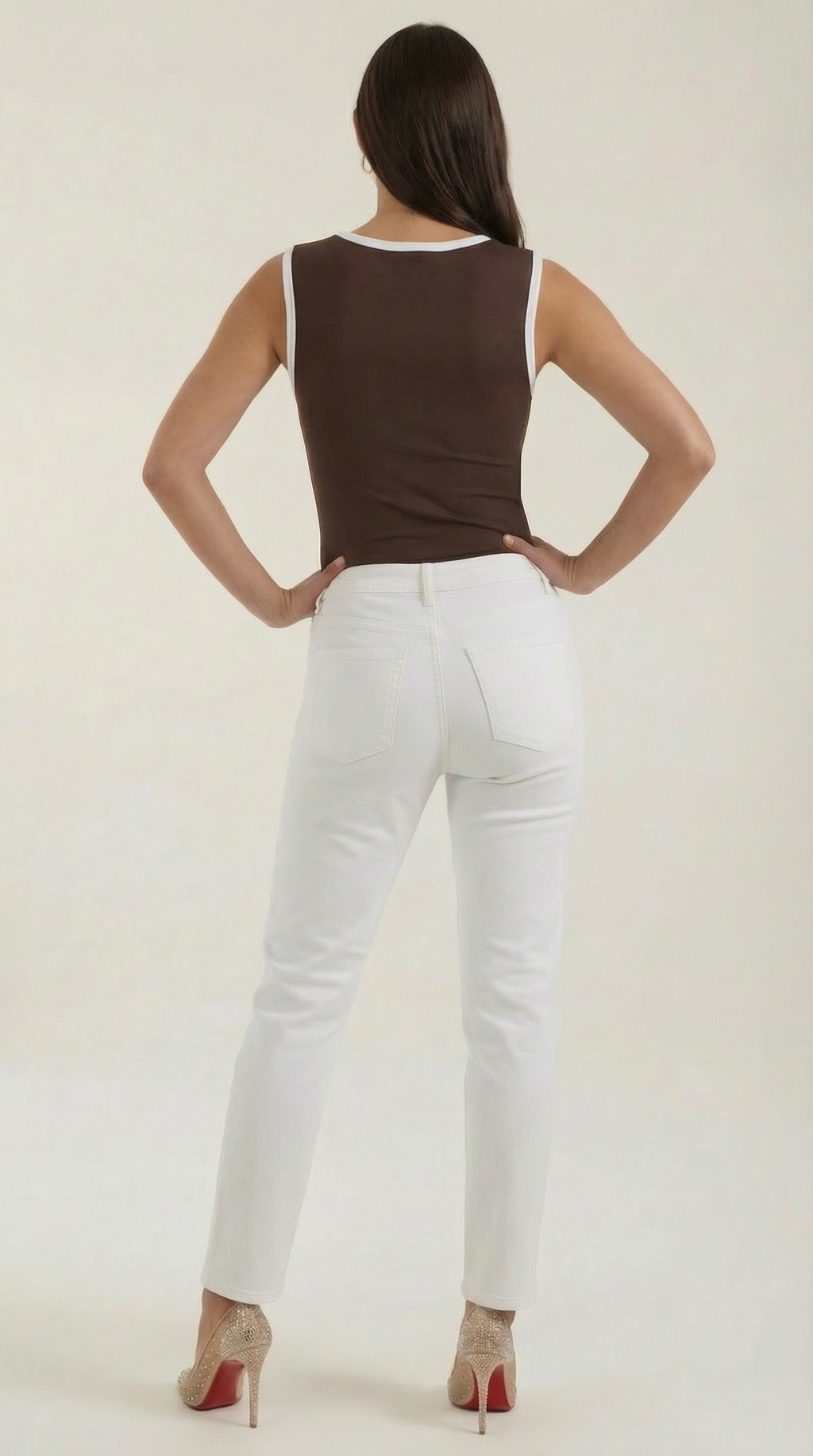 Hilary top with square neckline