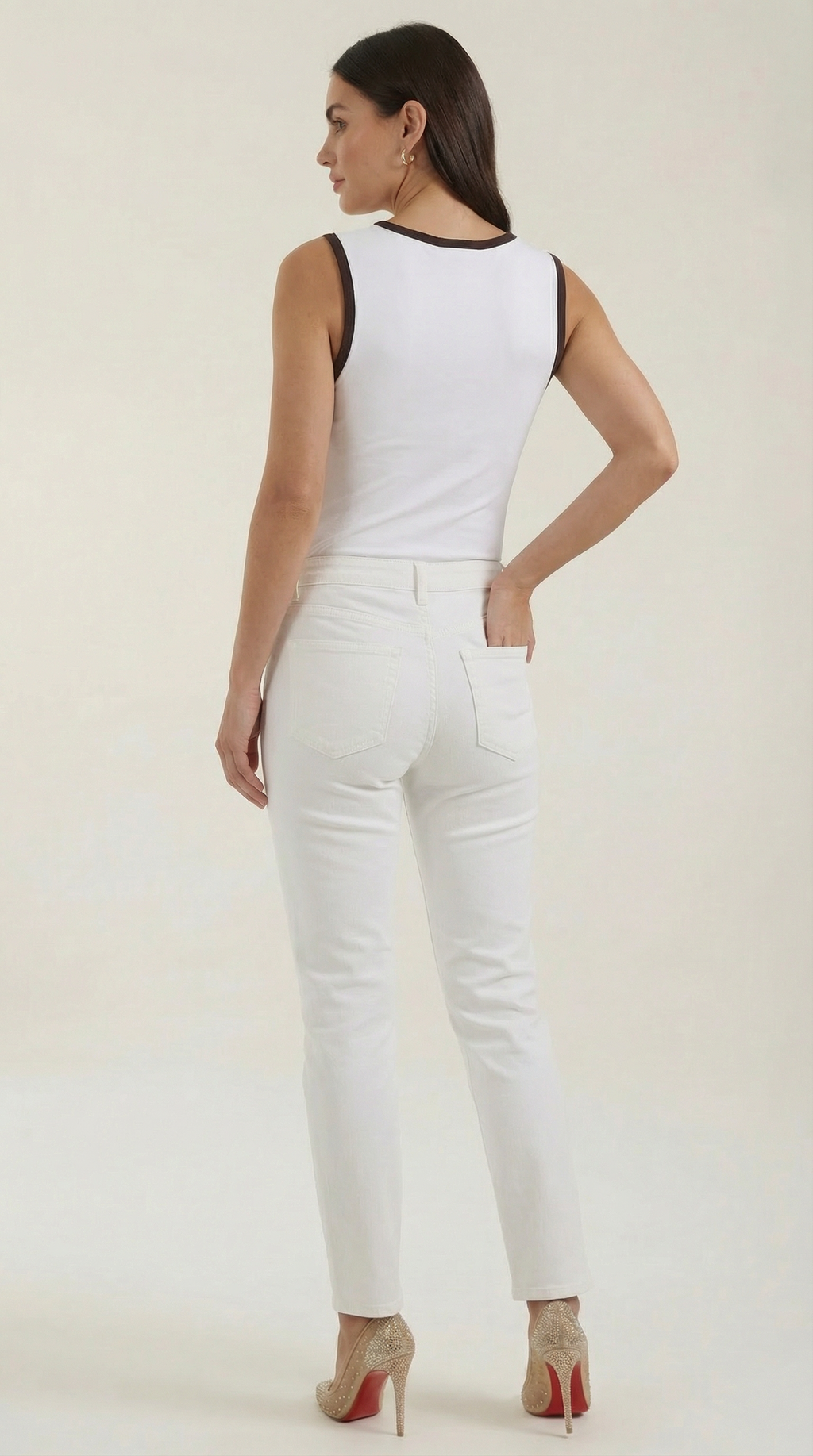 Hilary top with square neckline