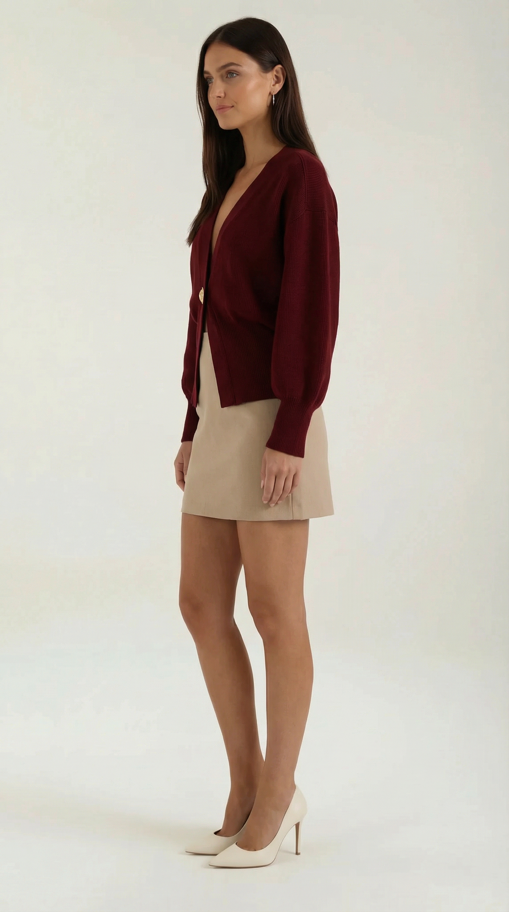 Kathleen V-Neck Knit Sweater
