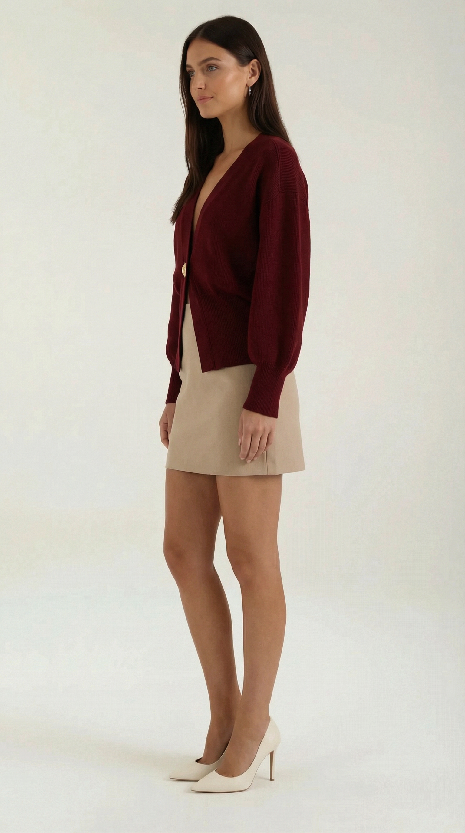 Kathleen V-Neck Knit Sweater