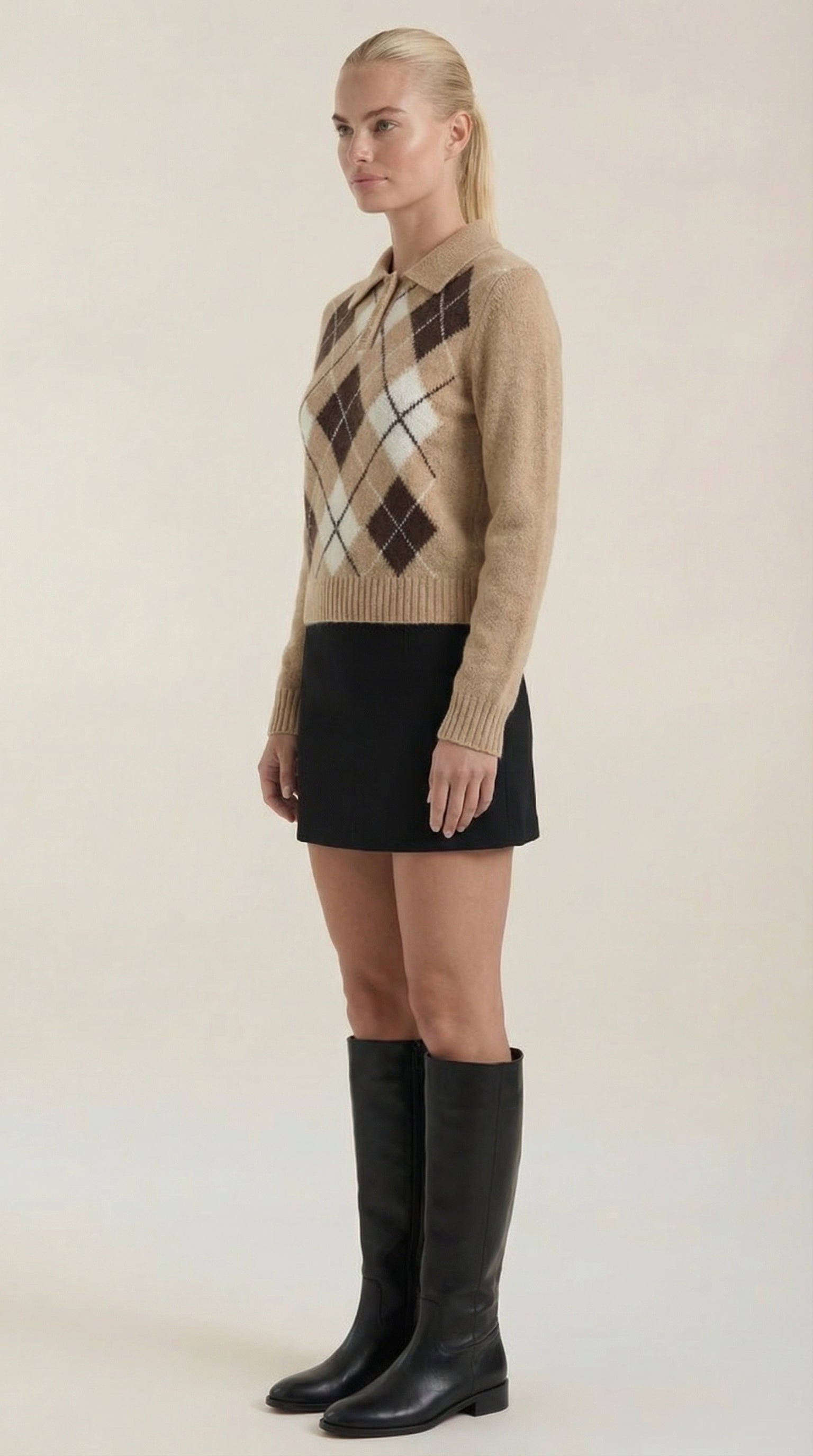 Kristy Knitted Polo Sweater