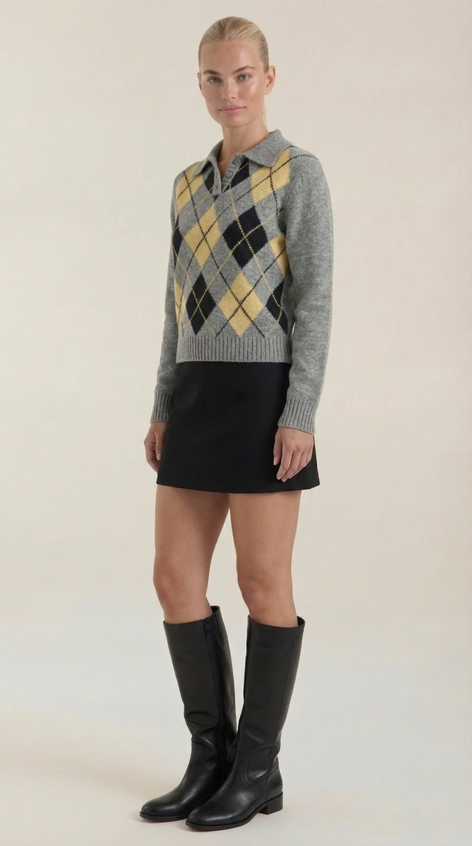 Kristy Knitted Polo Sweater