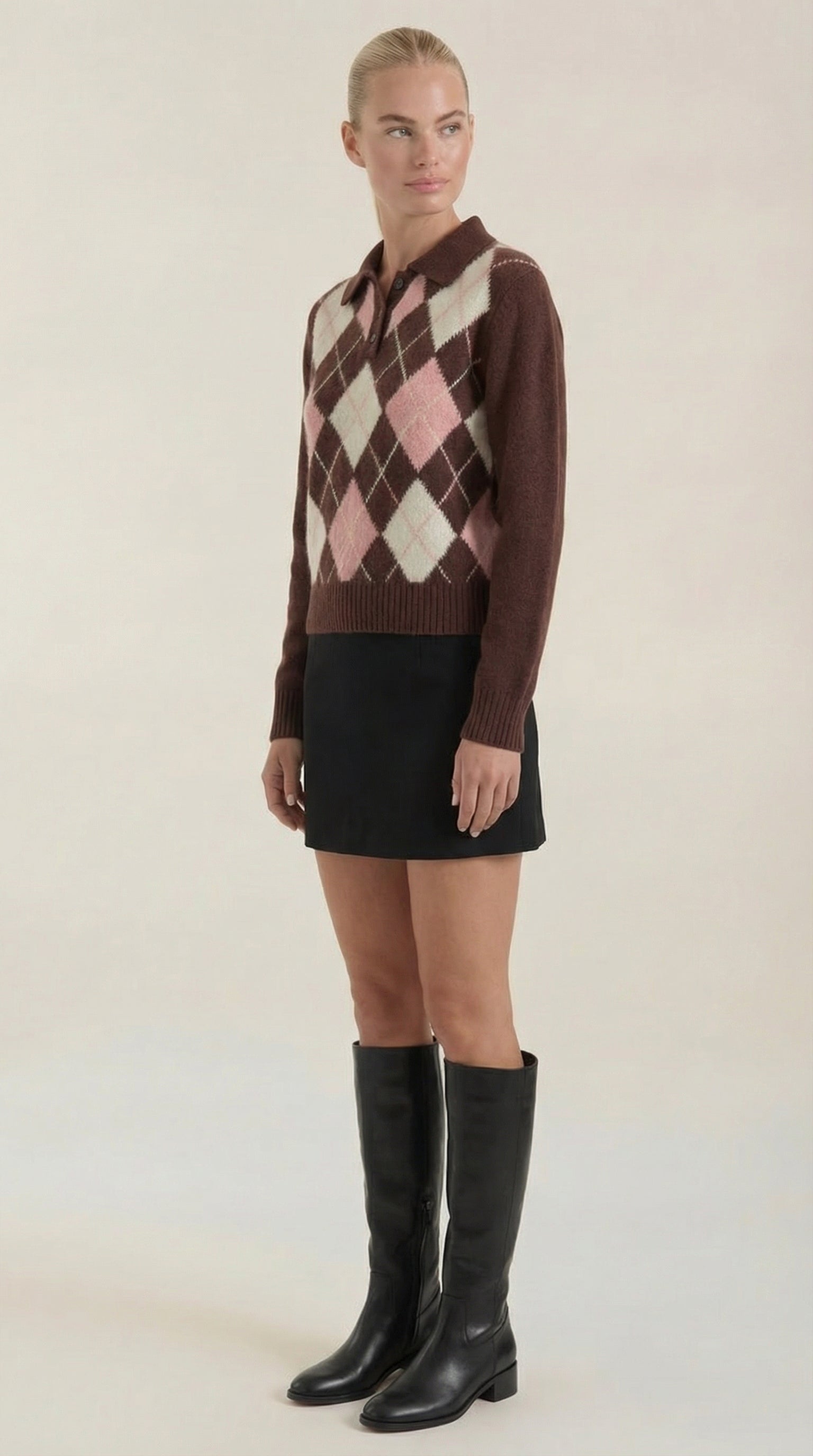 Kristy Knitted Polo Sweater