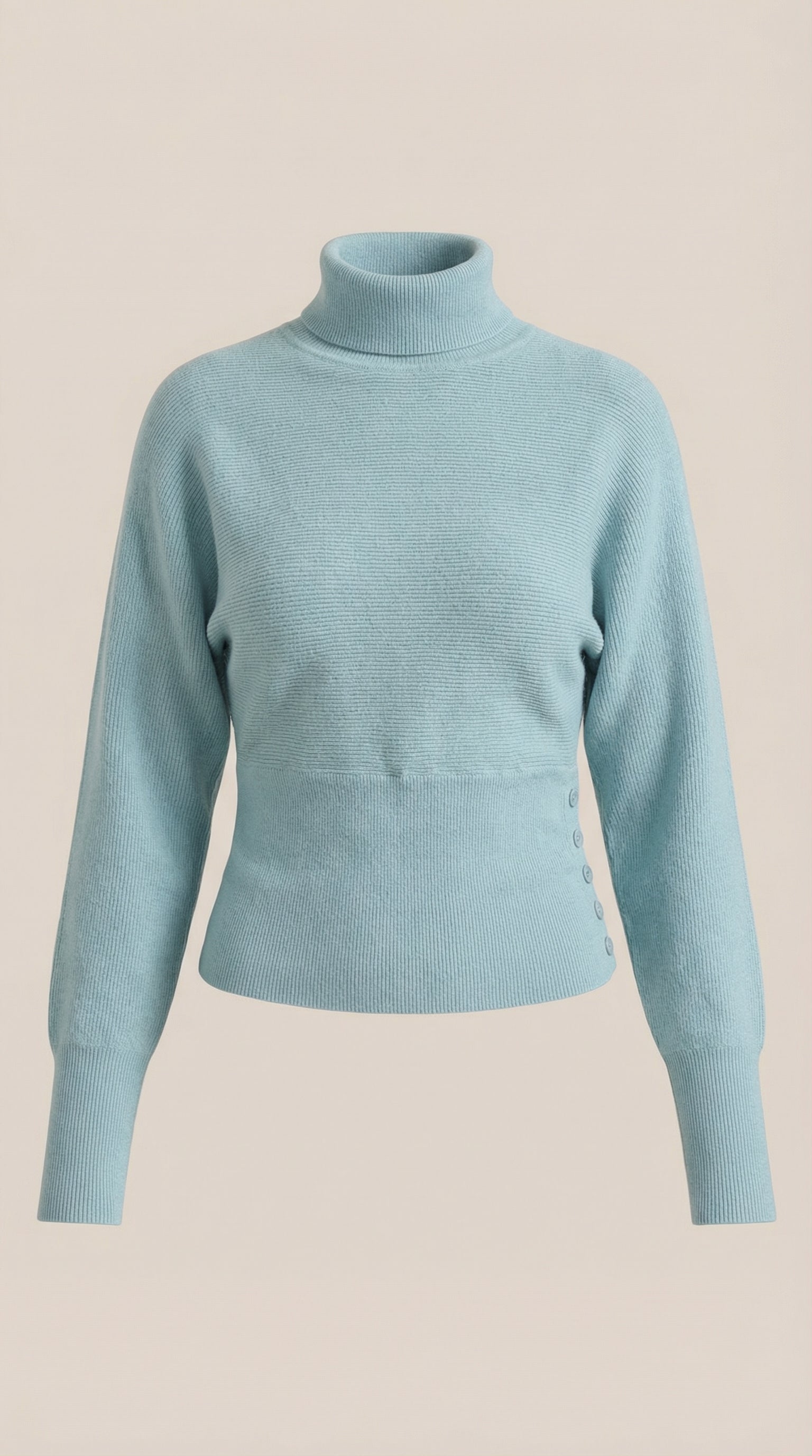 Leticia Ribbed High-Neck Sweater