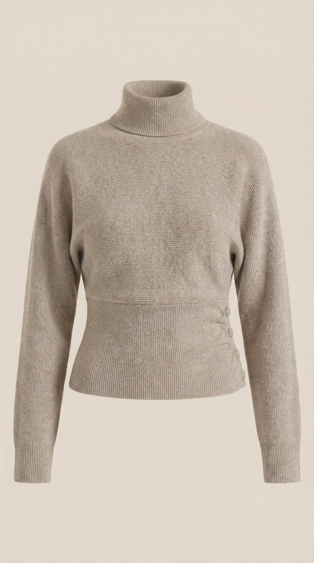 Leticia Ribbed High-Neck Sweater
