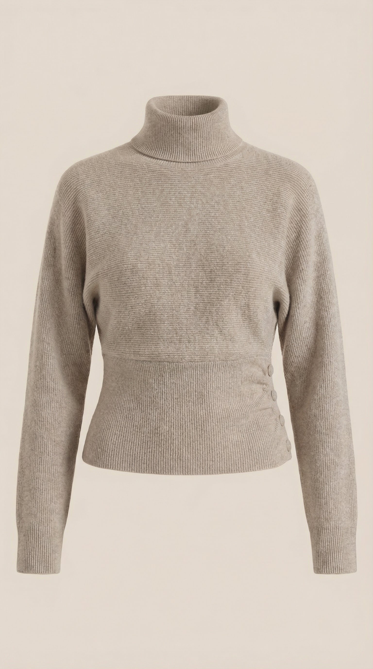 Leticia Ribbed High-Neck Sweater