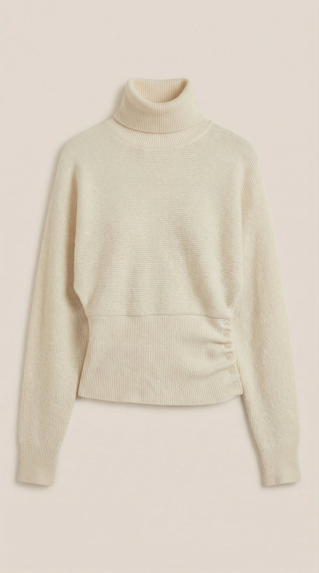 Leticia Ribbed High-Neck Sweater