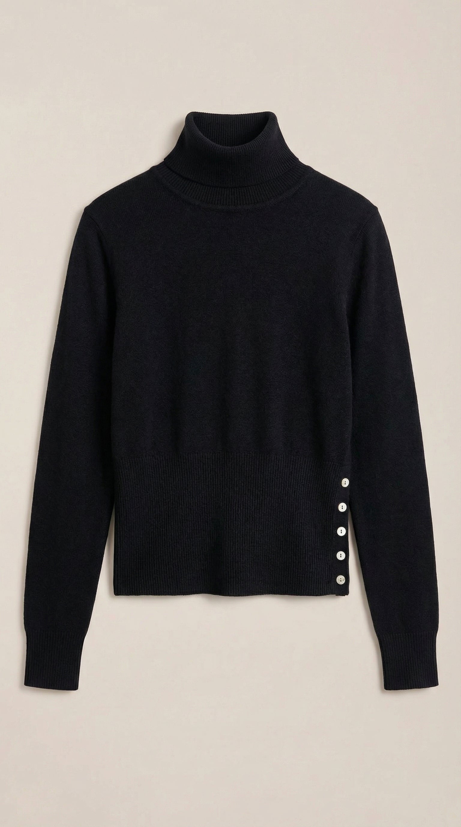 Leticia Ribbed High-Neck Sweater