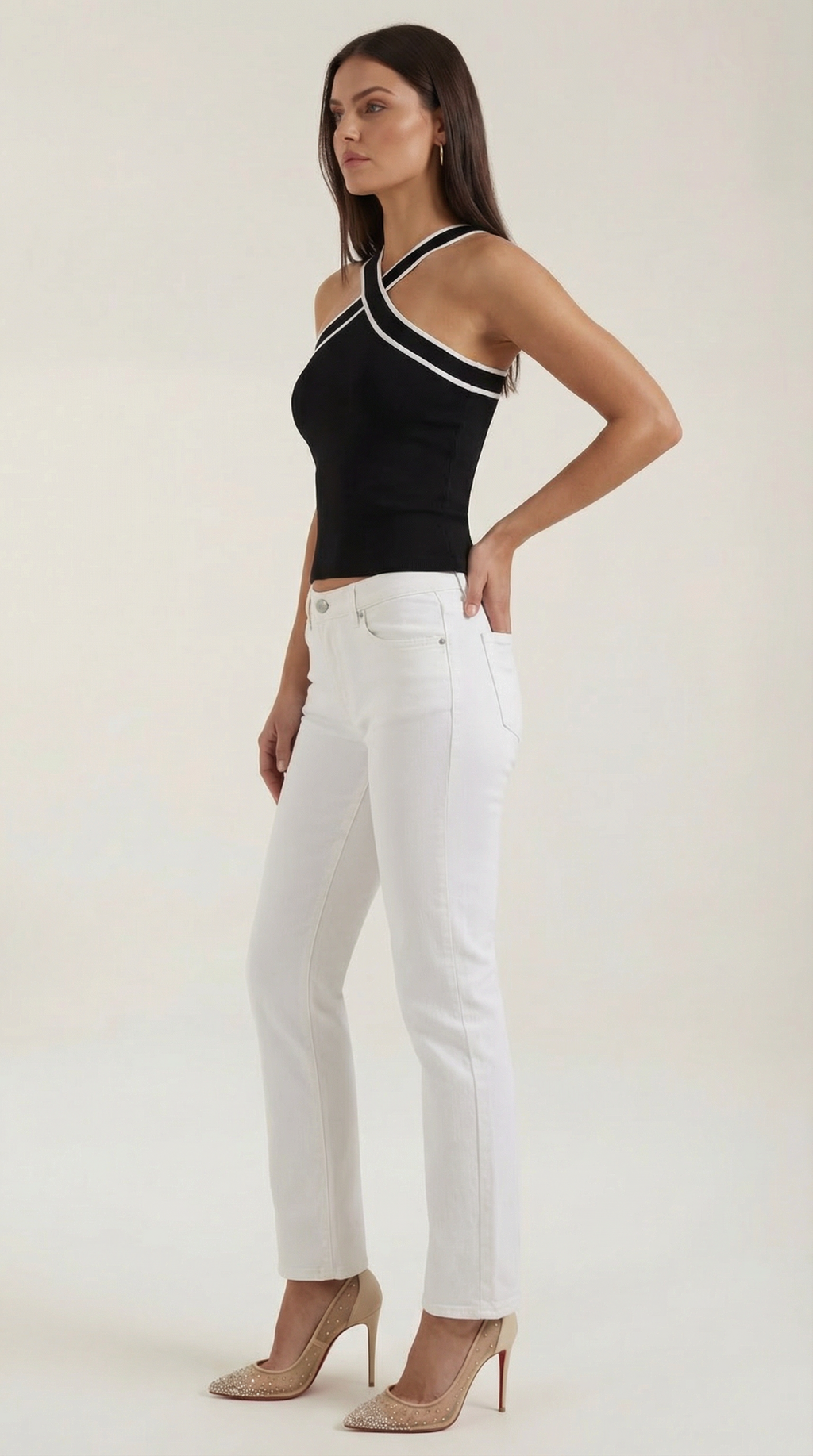 Top Halter Nia con Diseño entrelazado