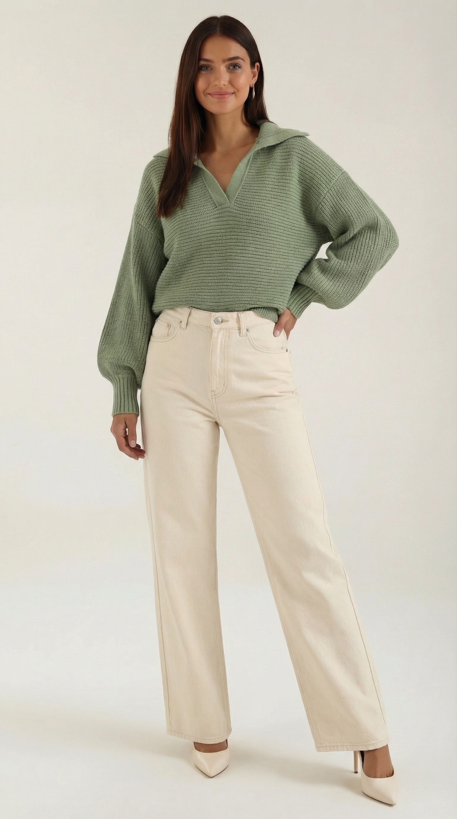 Chunky knit turtleneck sweater