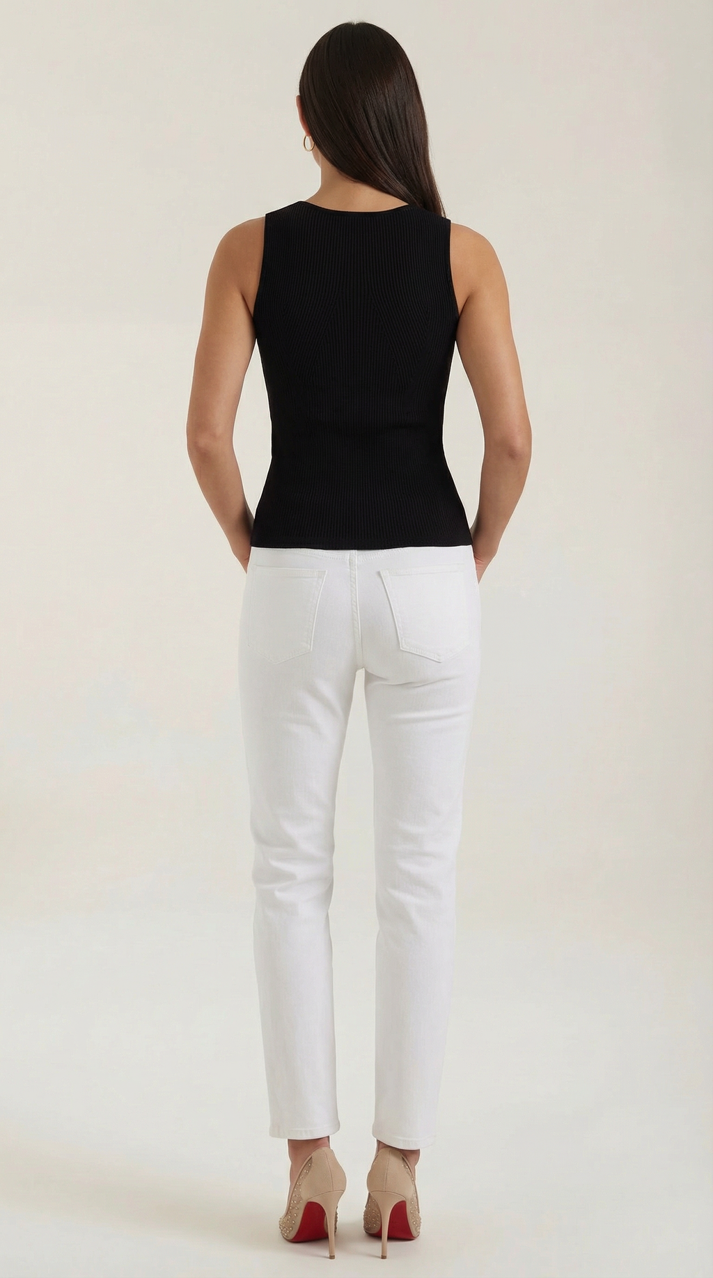 Ribbed Sleeveless Top Rain