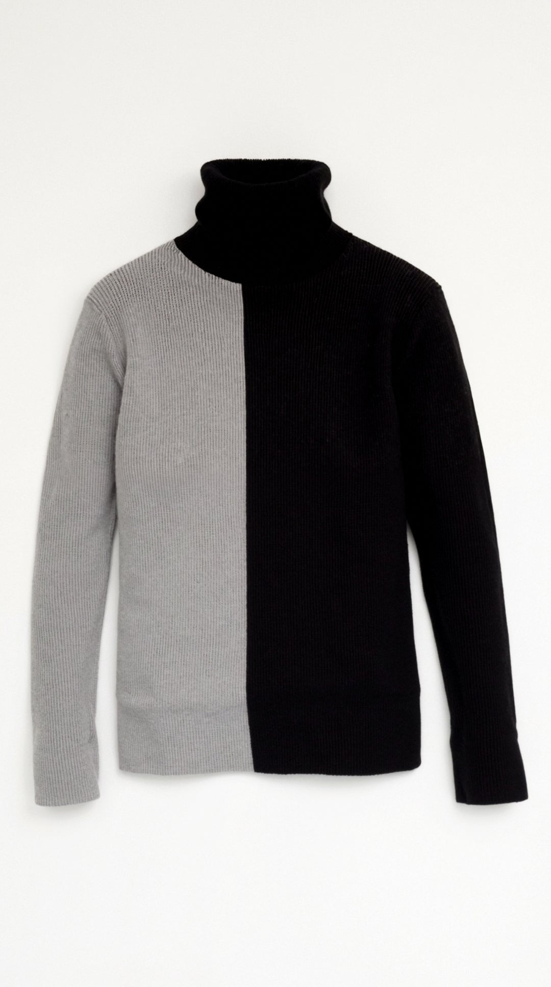 Color Block Turtleneck Sweater
