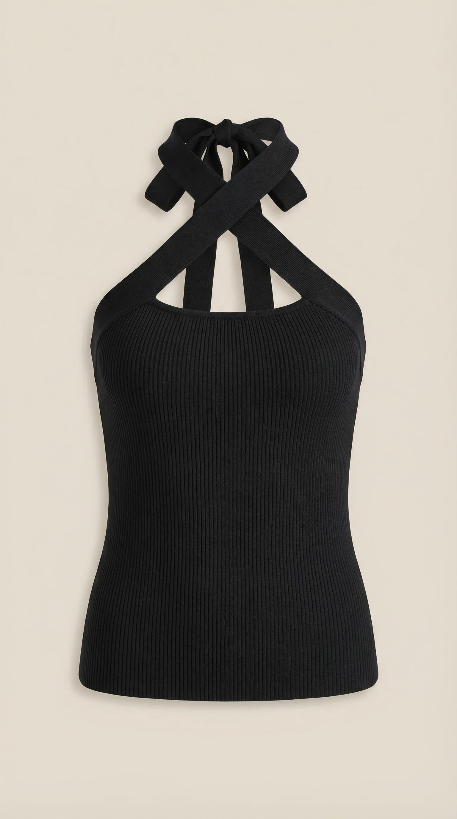Top Halter Brianna con tirantes entrecruzados