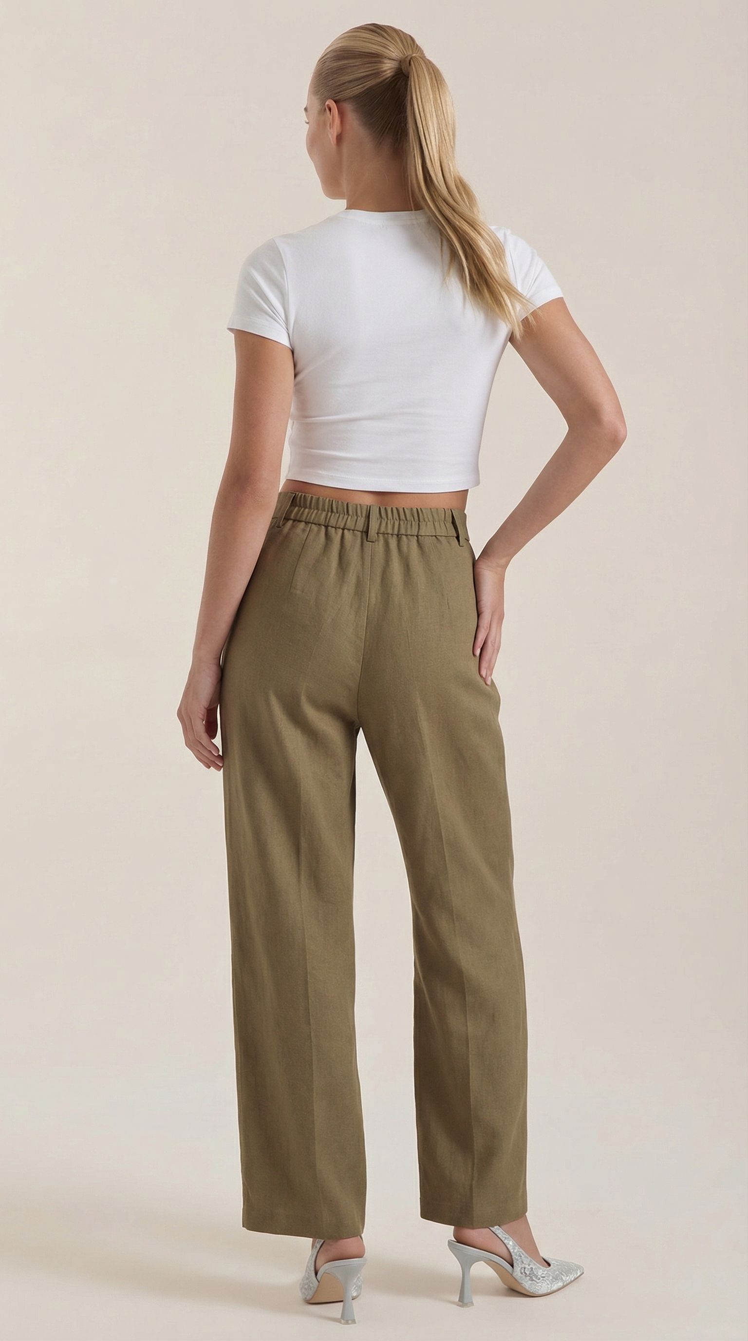 Pantalones Plisados de Cintura Alta Courtney