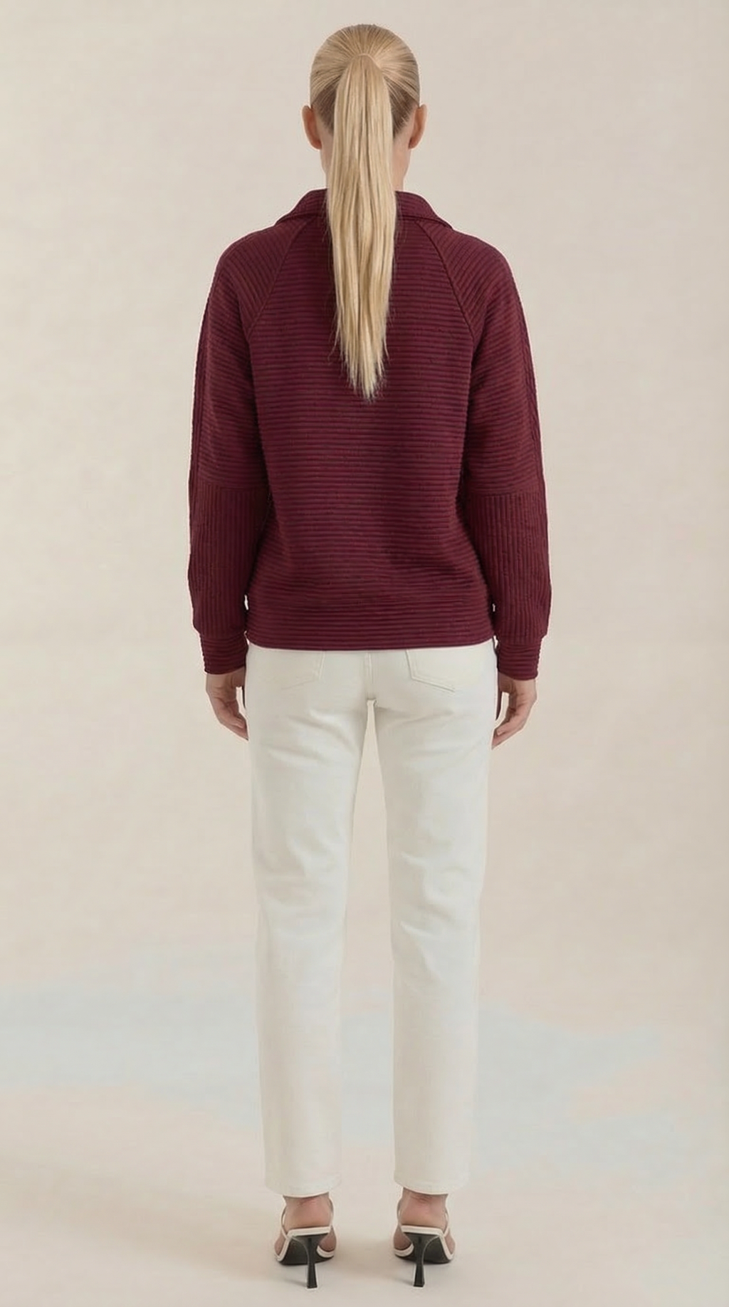 Melinda Polo Pullover con Media Cremallera
