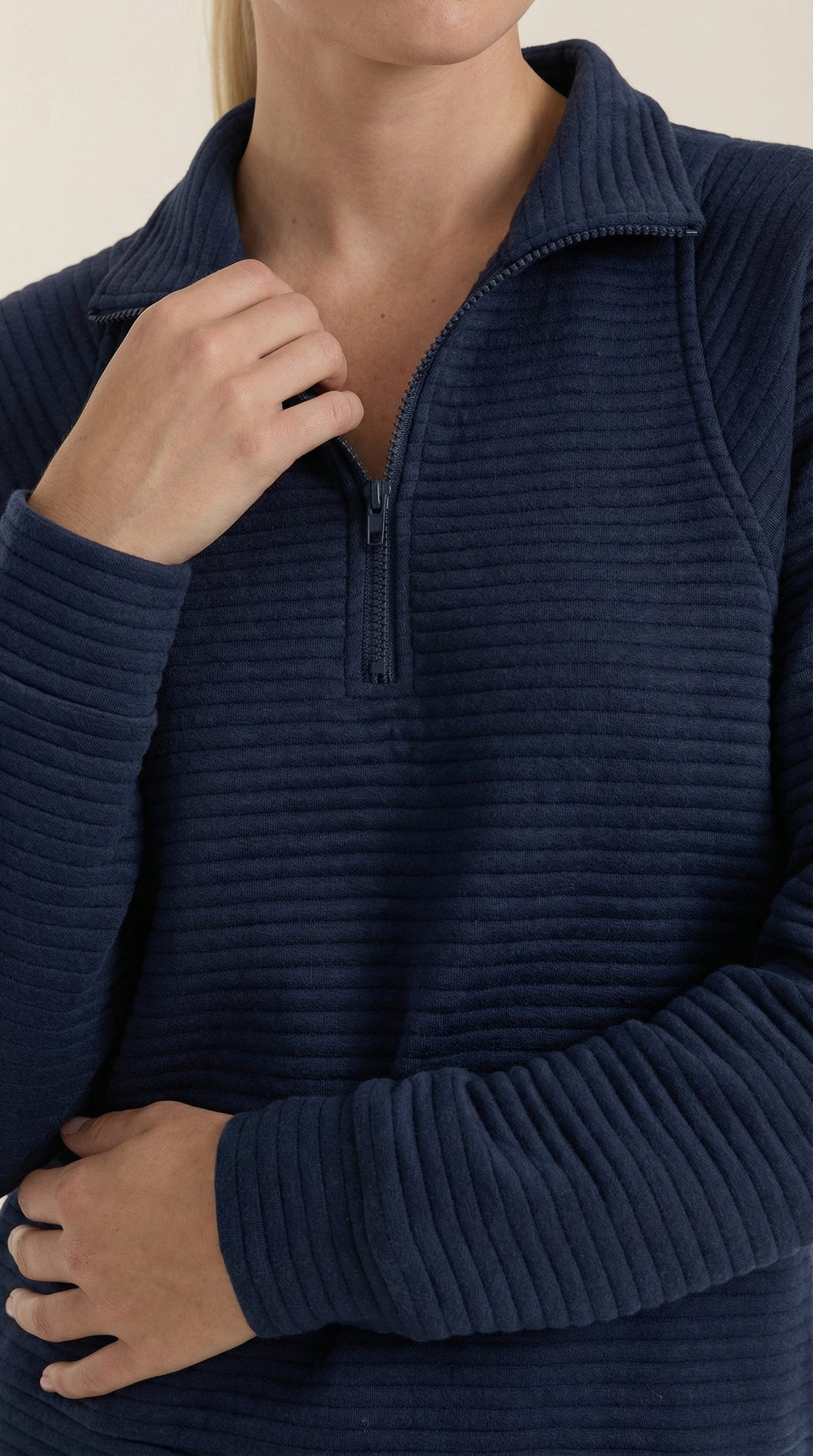Melinda Polo Pullover con Media Cremallera