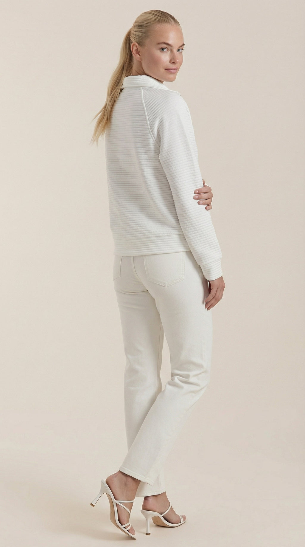 Melinda Polo Pullover con Media Cremallera